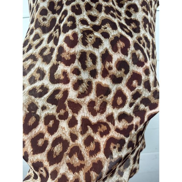 Women's Sheer overlay Tank, Leopard Print, Coral Accented Bow, Medium - Picture 12 of 12